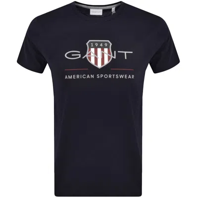 Gant Original Archive Shield T Shirt Navy