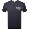 Gant Original Graphic T Shirt Blue In Black