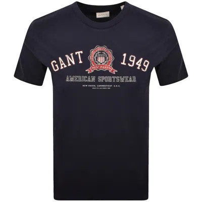 Gant Original Graphic T Shirt Blue
