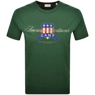 Gant Original Graphic T Shirt Green