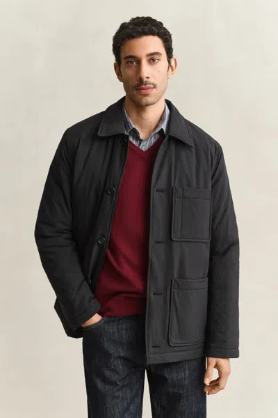 Gant Padded Chore Jacket In Black