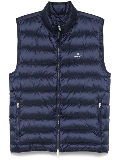 Gant Padded Gilet In Blue