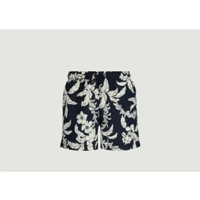 Gant Palm Lei Print Swim Shorts In Black
