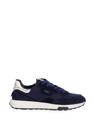Gant Panelled Lace-up Sneakers In Blue