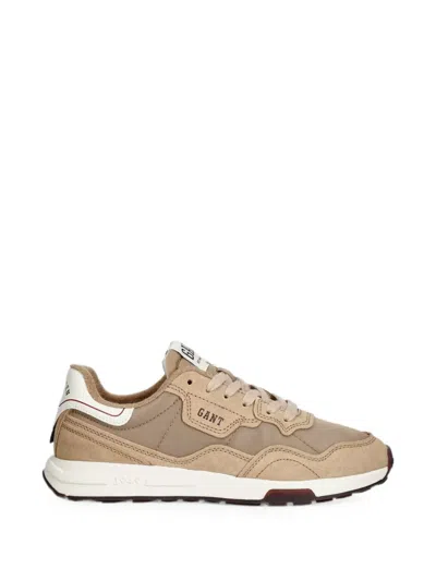 Gant Panelled Sneakers In Brown