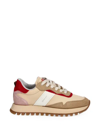 Gant Panelled Suede-trimmed Sneakers In Multi