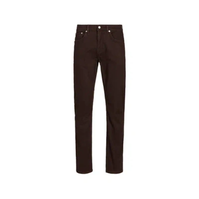 Gant Pantalon Droit Velours En Coton Mélangé In Brown