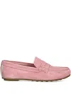 Gant Penny Suede Loafers In Pink