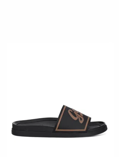 Gant Pierbay Logo-detail Slides In Black