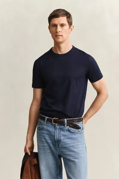 Gant Pima Cotton T-shirt In Blue