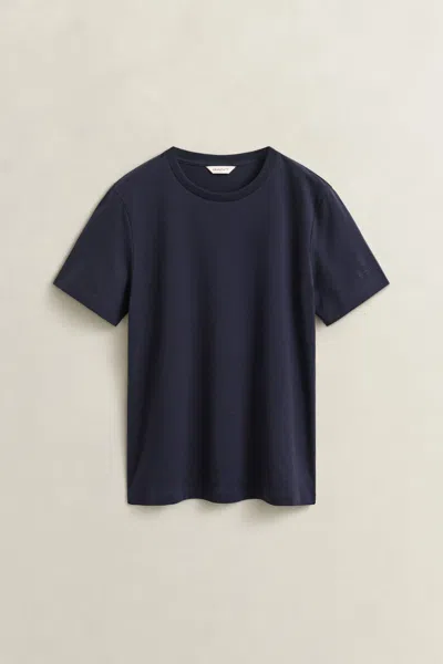 Gant Pima Cotton T-shirt In Blue