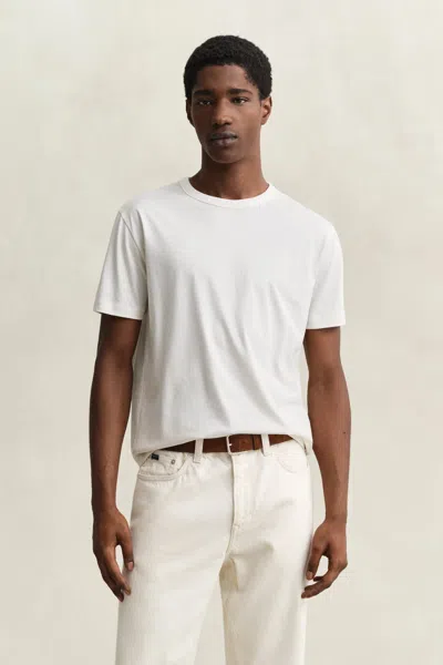 Gant Pima Cotton T-shirt In White