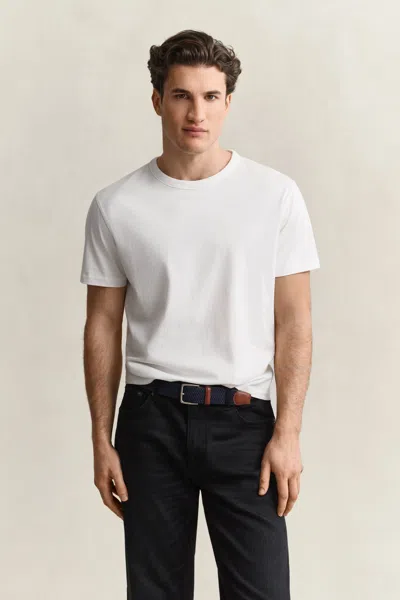 Gant Pima Cotton T-shirt In White