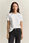 Gant Pima Cotton T-shirt In White