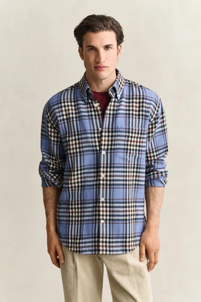 Gant Pinnacle Wool Shirt In Blue