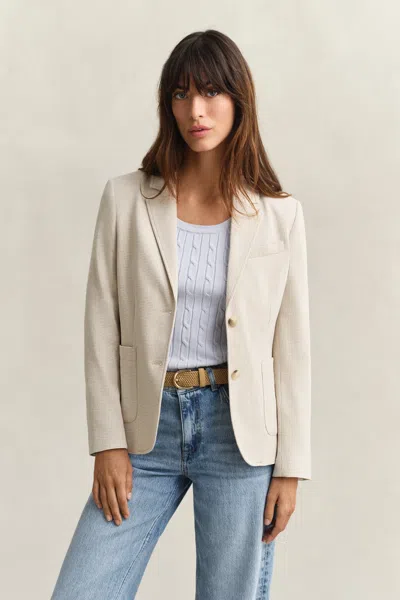 Gant Piqué Blazer In White