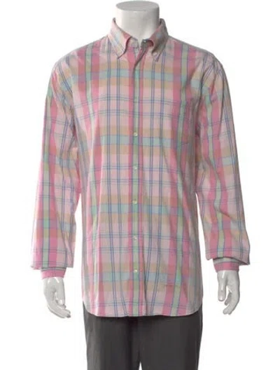 Pre-owned Gant Plaid Print Long Sleeve Shirt In Pink