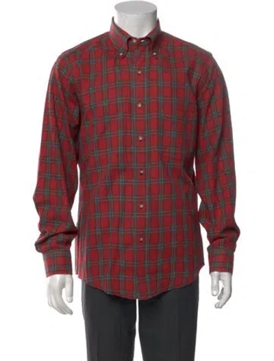 Pre-owned Gant Plaid Print Long Sleeve Shirt In Red