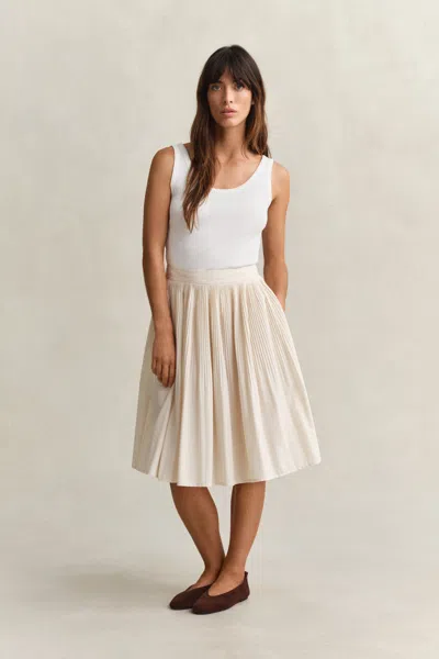 Gant Pleated Skirt In Gold