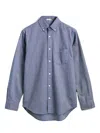 Gant Pocket Oxford Shirt In Blue