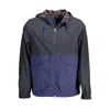 Gant Colorblock Hooded Jacket In Blue