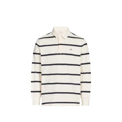 Gant Polo À Rayures En Coton In White