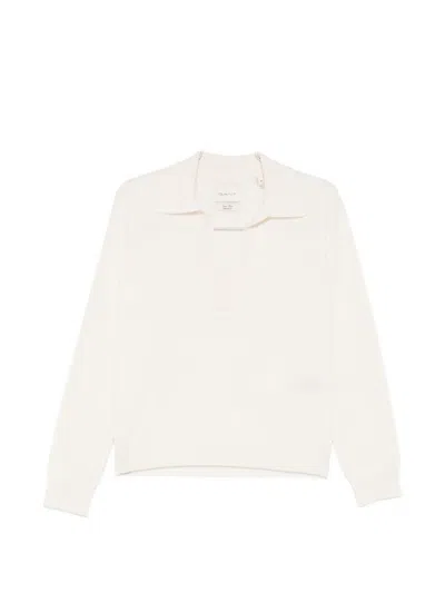 Gant Polo-collar Sweater In Neutral