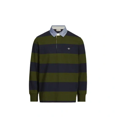 Gant Polo Manches Longues En Coton In Green