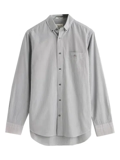 Gant Poplin Banker Shirt In Gray