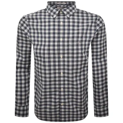 Gant Poplin Check Long Sleeved Shirt Green
