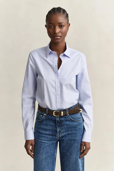 Gant Poplin Shirt In Blue