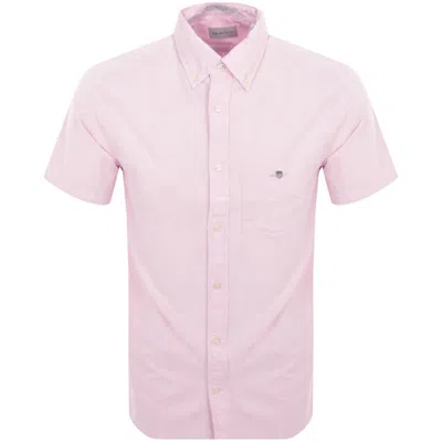 Gant Poplin Short Sleeved Shirt Pink