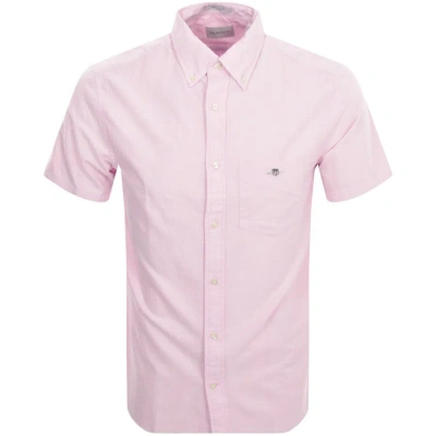 Gant Poplin Short Sleeved Shirt Pink