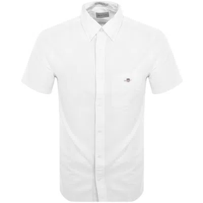 Gant Poplin Short Sleeved Shirt White