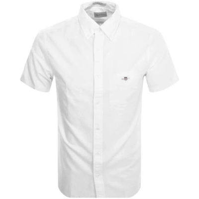Gant Poplin Short Sleeved Shirt White