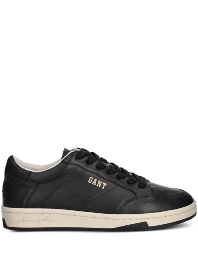 Gant Prepus Leather Sneakers In Black