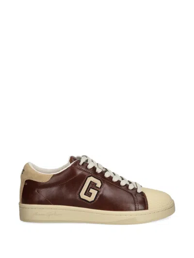 Gant Prepus Logo-patch Trainers In Burgundy
