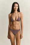 Gant Printed Padded Triangle Bikini Top In Multi