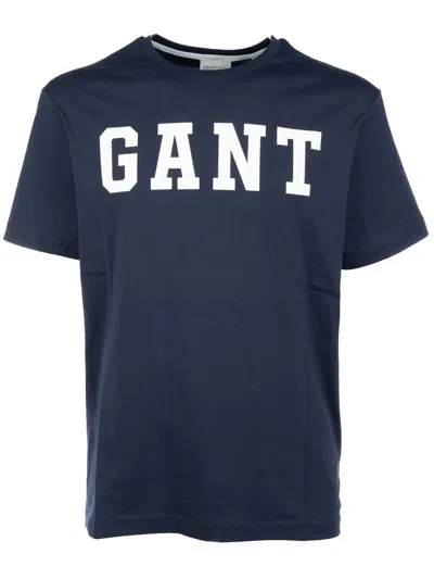 Gant Printed T-shirt In Blue