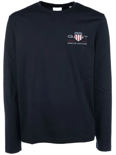 Gant Printed T-shirt In 黑色