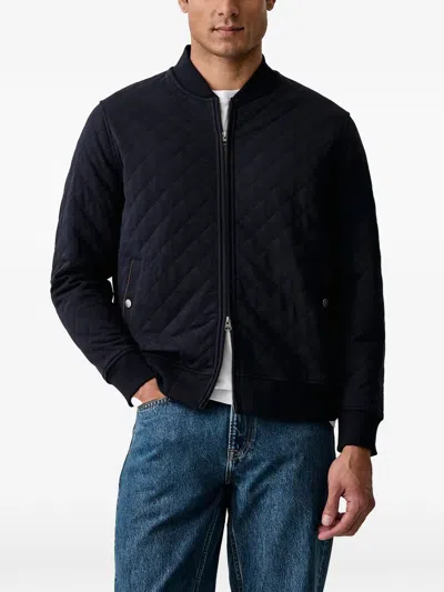 Gant Quilted Bomber Jacket In Blue