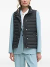 Gant Quilted Button-fastening Vest In Black