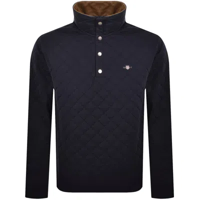 Gant Quilted Cord Collar Jacket Navy In Blue