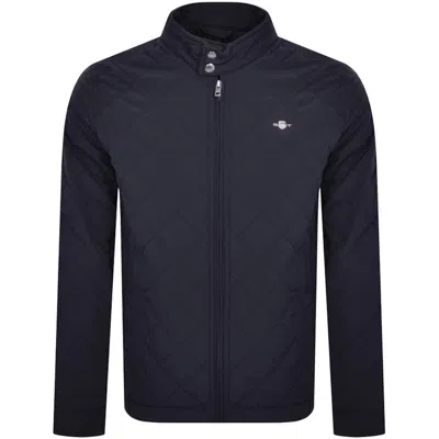 Gant Quilted Windcheater Jacket Navy In Blue