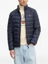 Gant Quilted Zip-front Jacket In Blue