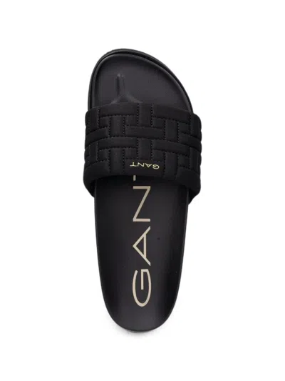 Gant Quilted-strap Slides In Black