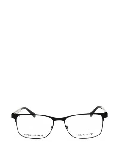 Gant Rectangle-frame Glasses In Black