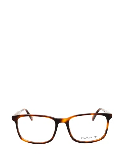 Gant Rectangle-frame Glasses In Brown