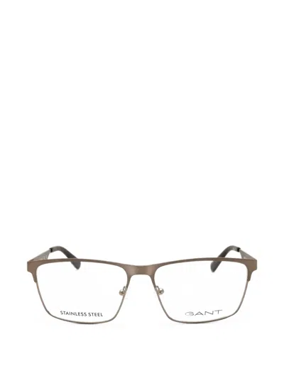 Gant Rectangle-frame Glasses In Gray