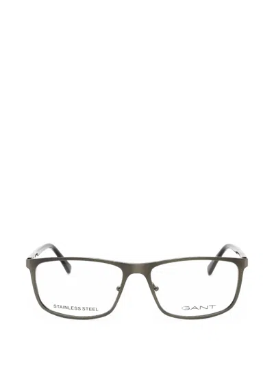 Gant Rectangle-frame Glasses In Gray